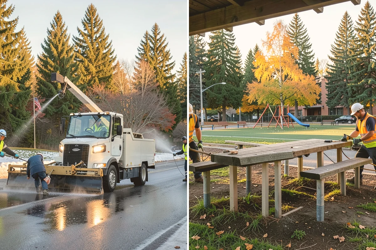 Bleacher Repairs in Lynnwood, Snohomish County, WA - Inspect fasteners, boards, rails, steps, and guardrails
