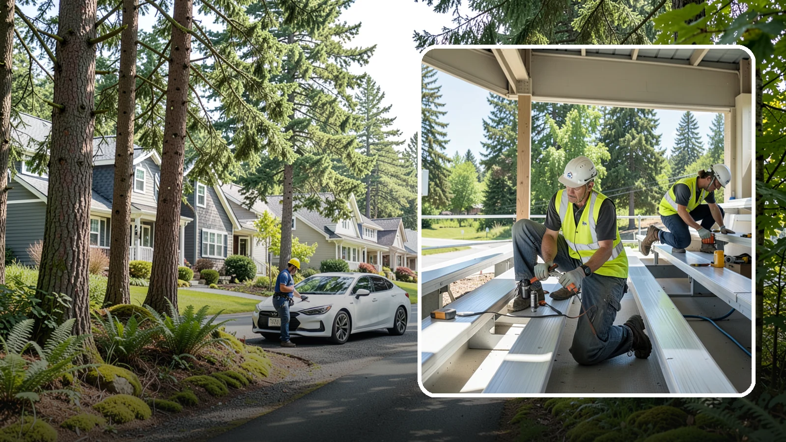 Bleacher Repairs in Normandy Park, King County, WA - Repair of damaged bleacher components to keep public spectator seating safe and code-compliant.
