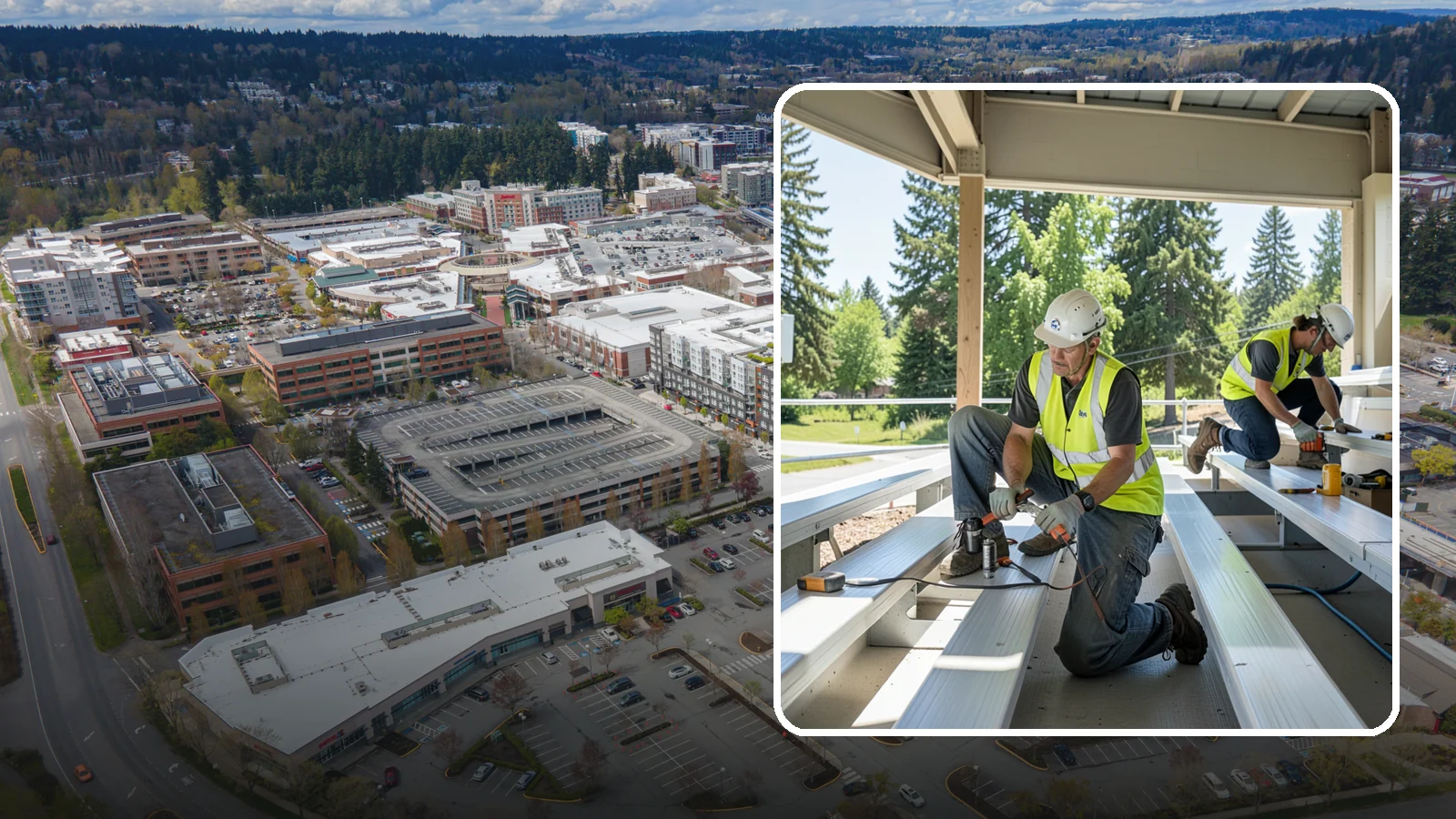 Bleacher Repairs in Redmond, King County, WA - Repair of damaged bleacher components to keep public spectator seating safe and code-compliant.