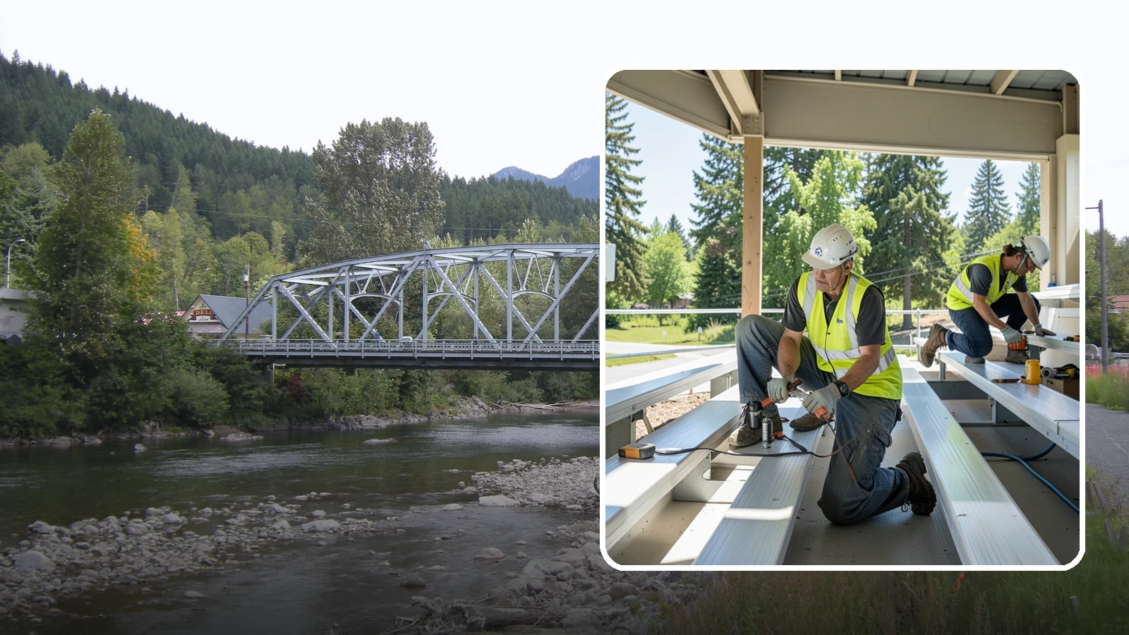 Bleacher Repairs in Skykomish, King County, WA - Repair of damaged bleacher components to keep public spectator seating safe and code-compliant.