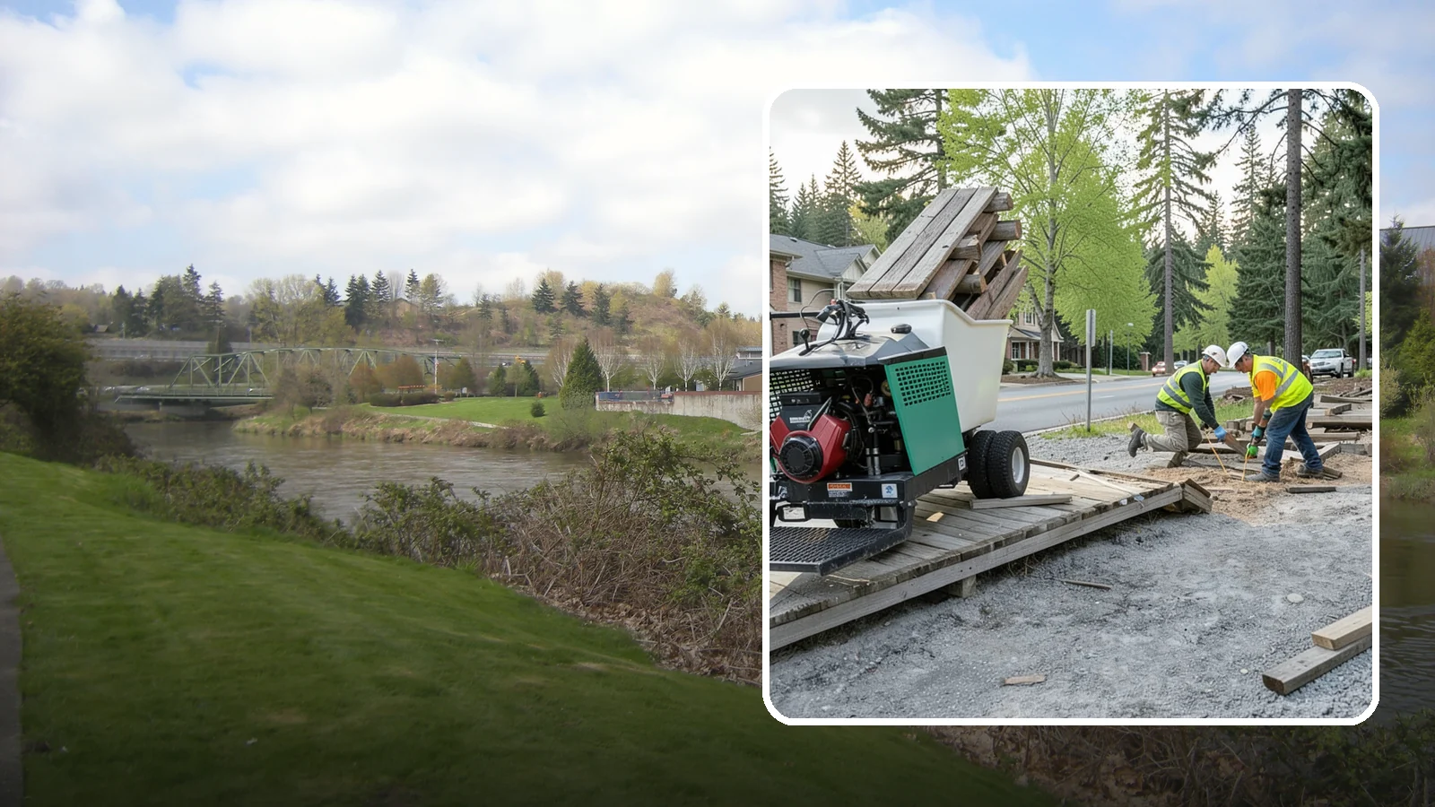 Boardwalk Maintenance in Tukwila, King County, WA - Inspection and repair of trail boardwalks and elevated structures to keep them safe and durable.