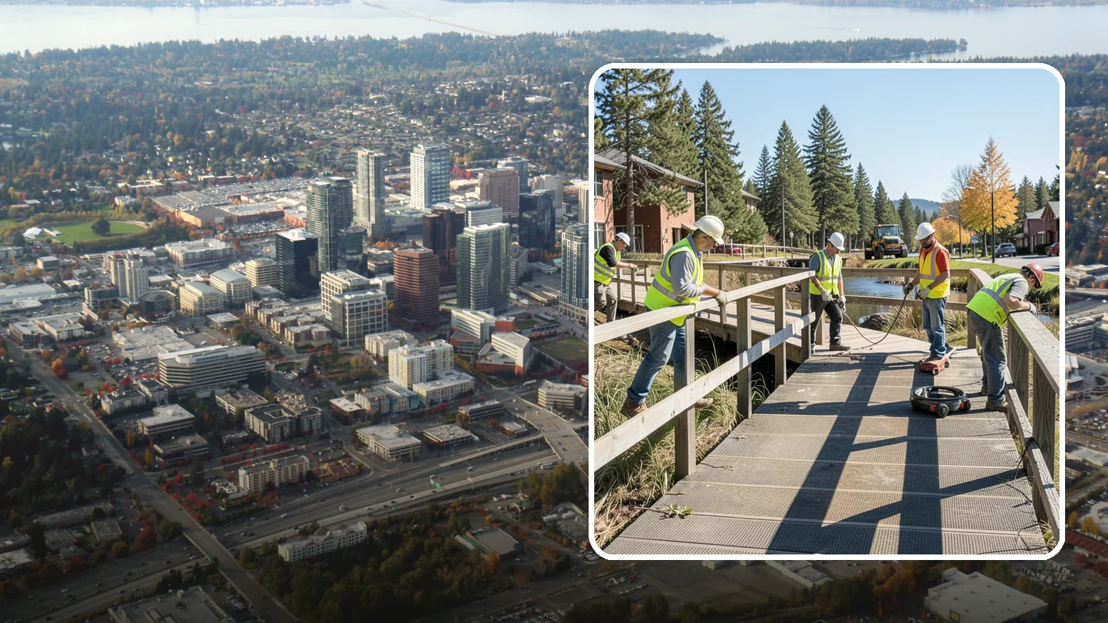 Boardwalk Repairs in Bellevue, King County, WA - We repair boardwalks and elevated walkways over wetlands and shorelines with durable, slip-resistant decking.
