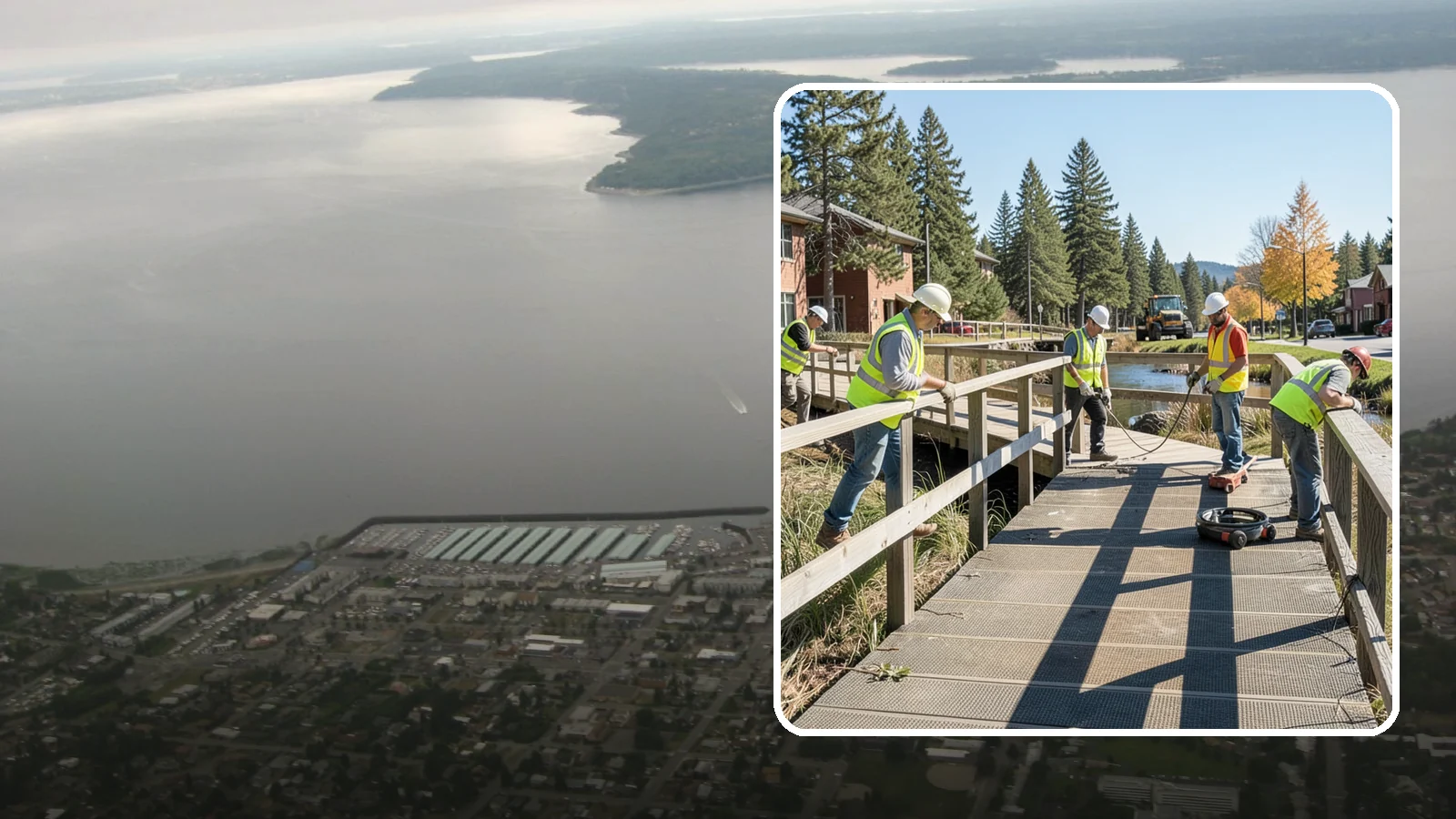 Boardwalk Repairs in Des Moines, King County, WA - We repair boardwalks and elevated walkways over wetlands and shorelines with durable, slip-resistant decking.