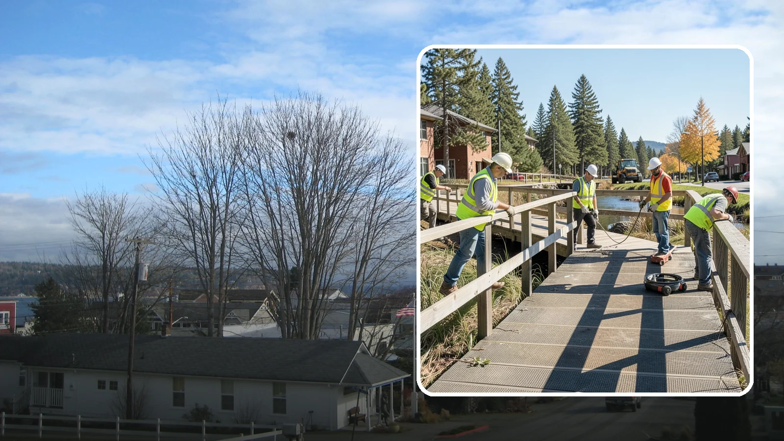 Boardwalk Repairs in Langley, Island County, WA - We repair boardwalks and elevated walkways over wetlands and shorelines with durable, slip-resistant decking.