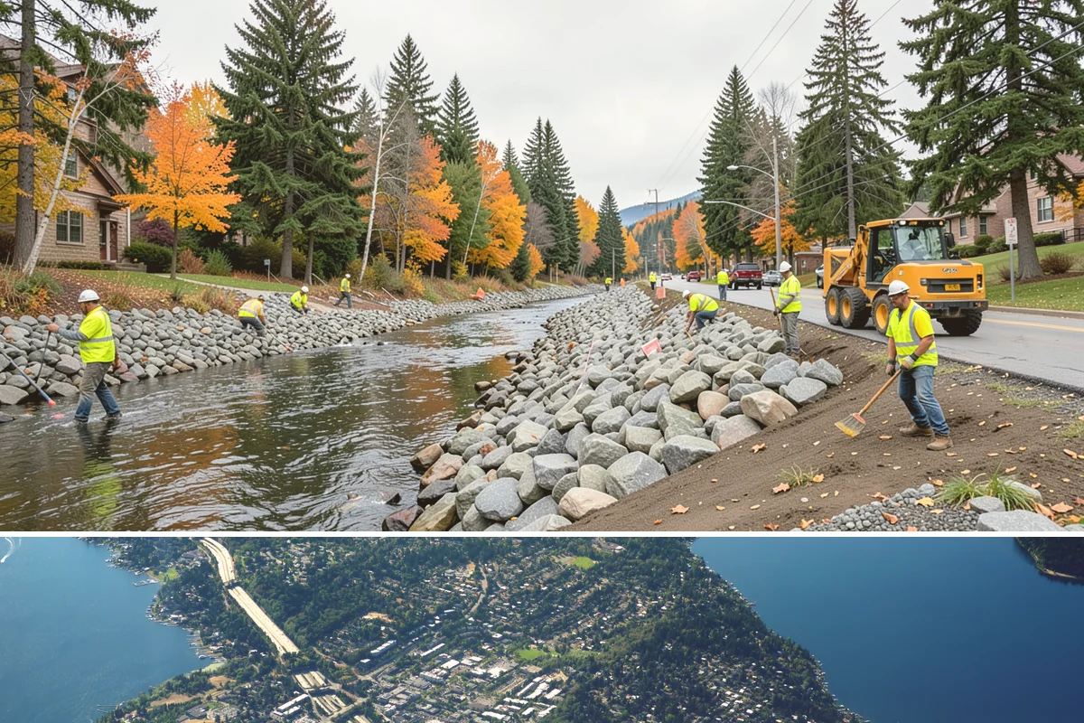 Boardwalk Repairs in Mercer Island, King County, WA - Over-water boardwalk repairs are timed to permitted work windows, generally the drier summer season when access and habitat...