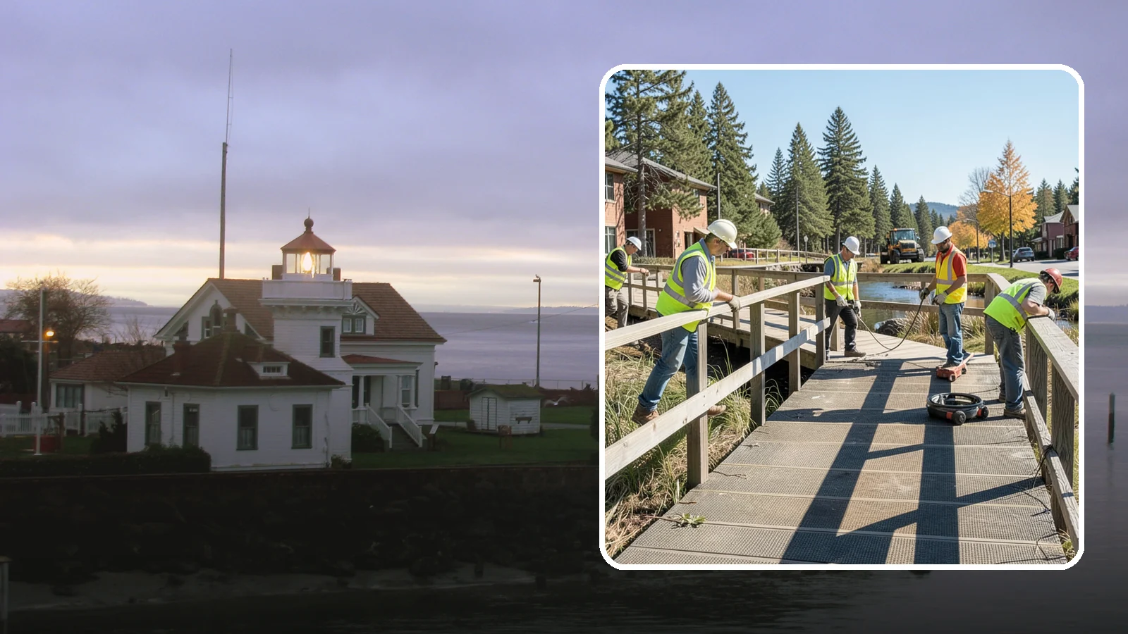 Boardwalk Repairs in Mukilteo, Snohomish County, WA - We repair boardwalks and elevated walkways over wetlands and shorelines with durable, slip-resistant decking.