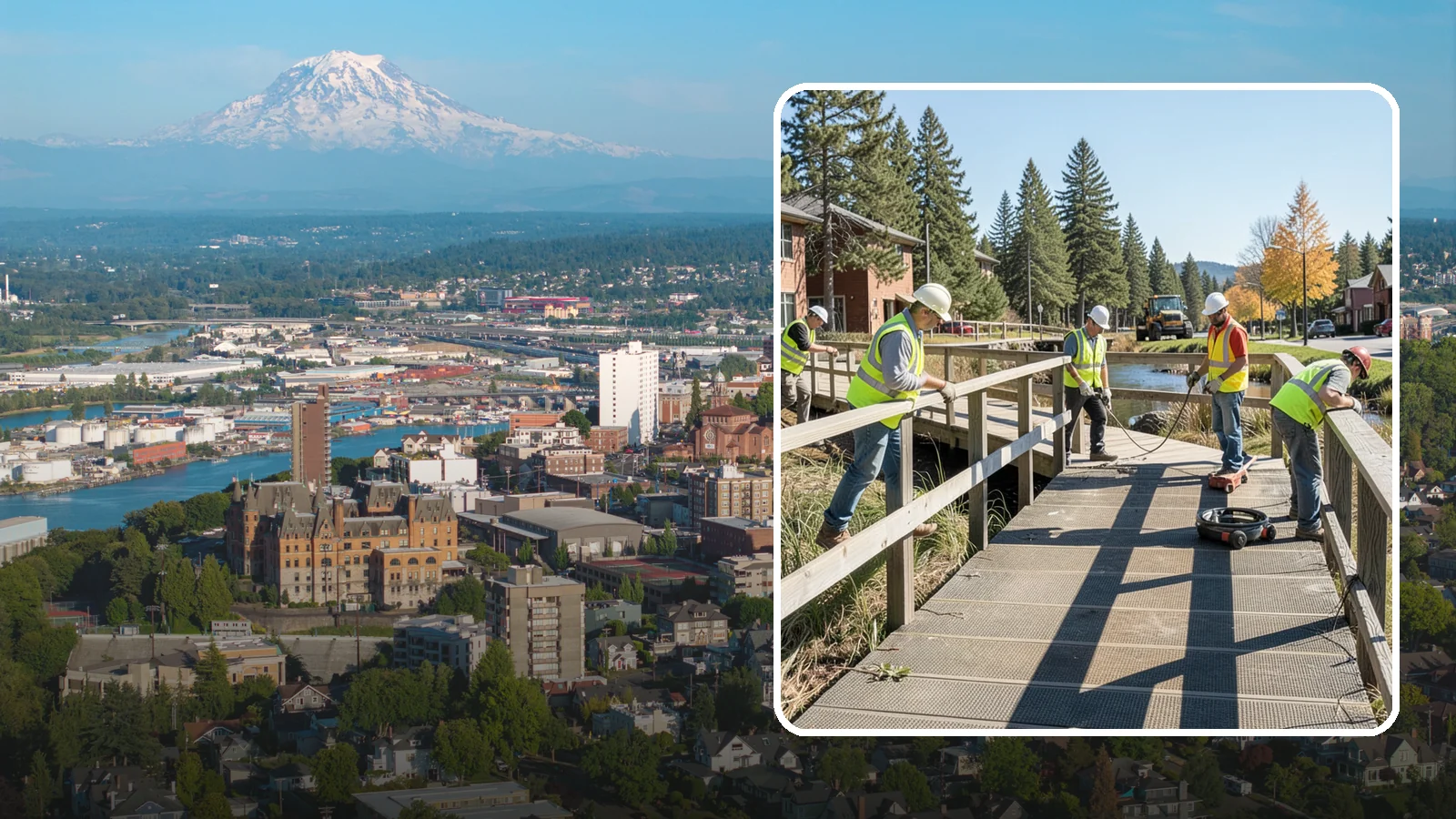 Boardwalk Repairs in Tacoma, Pierce County, WA - We repair boardwalks and elevated walkways over wetlands and shorelines with durable, slip-resistant decking.