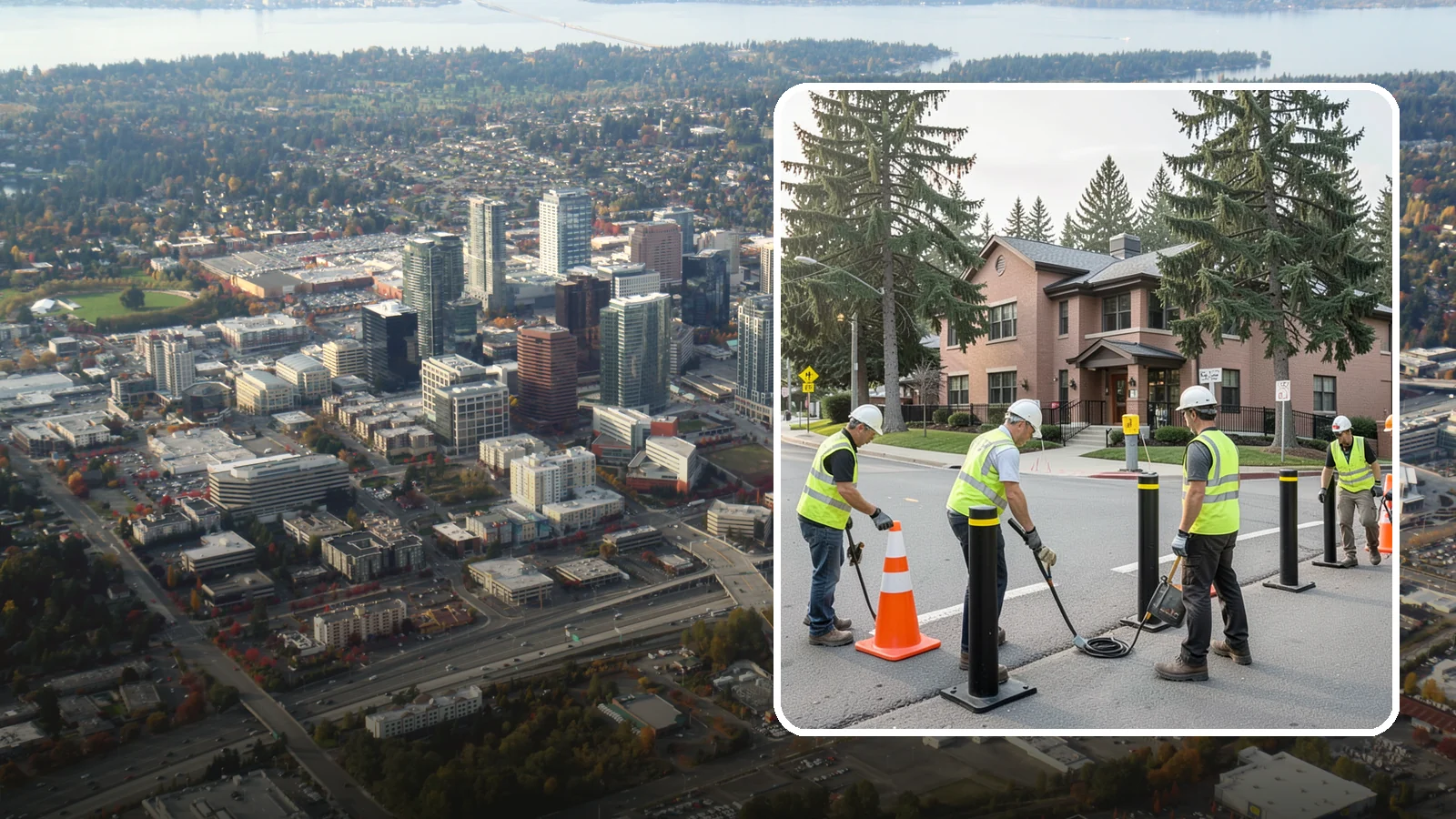 Bollard & Barrier Installation in Bellevue, King County, WA - Bollard and security barrier installation that protects public buildings, entrances, and gathering spaces.