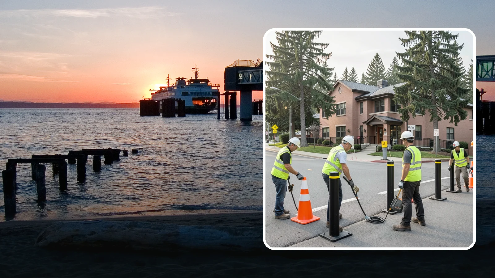 Bollard & Barrier Installation in Edmonds, Snohomish County, WA - Bollard and security barrier installation that protects public buildings, entrances, and gathering spaces.