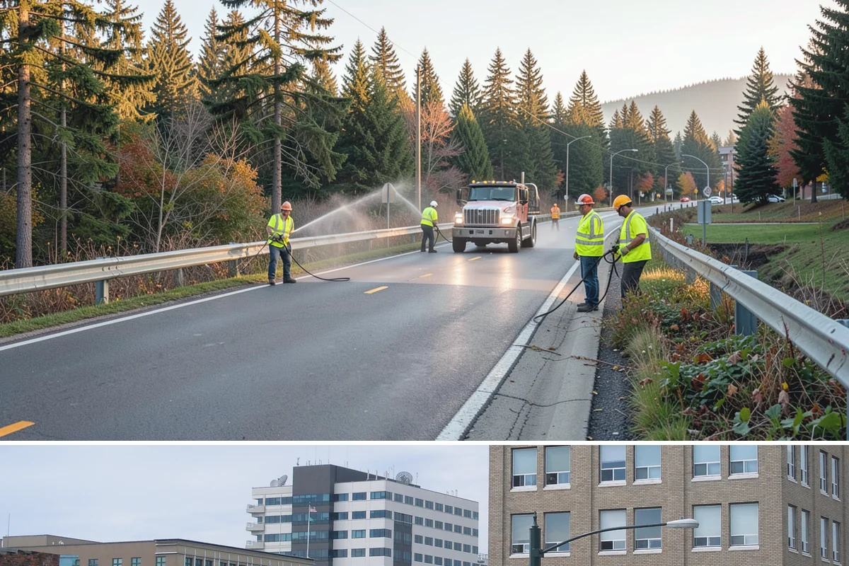 Bollard & Barrier Installation in Everett, Snohomish County, WA - Bollard installation runs year-round, with foundation excavation easiest in the drier months.