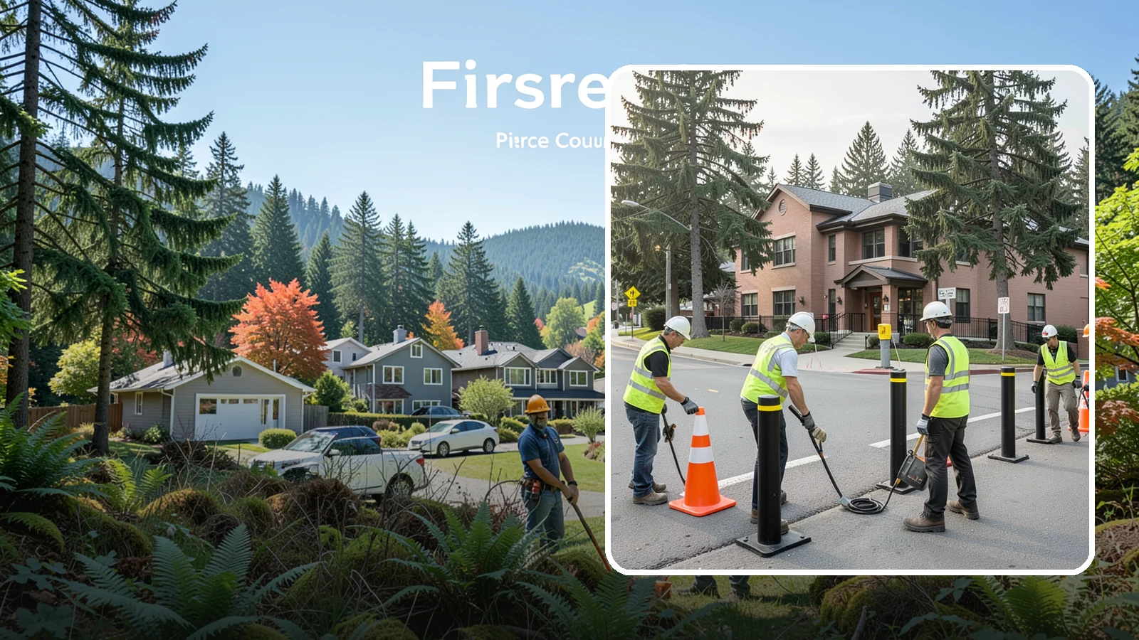 Bollard & Barrier Installation in Fircrest, Pierce County, WA - Bollard and security barrier installation that protects public buildings, entrances, and gathering spaces.