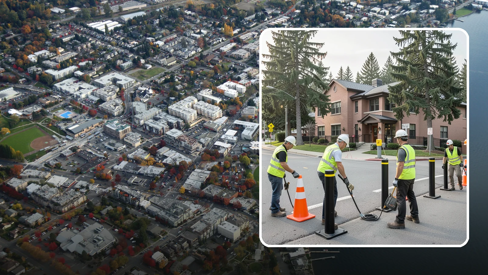 Bollard & Barrier Installation in Kirkland, King County, WA - Bollard and security barrier installation that protects public buildings, entrances, and gathering spaces.