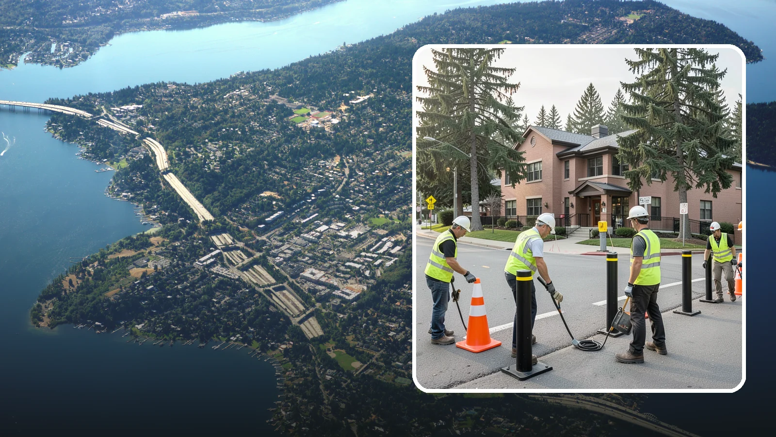 Bollard & Barrier Installation in Mercer Island, King County, WA - Bollard and security barrier installation that protects public buildings, entrances, and gathering spaces.