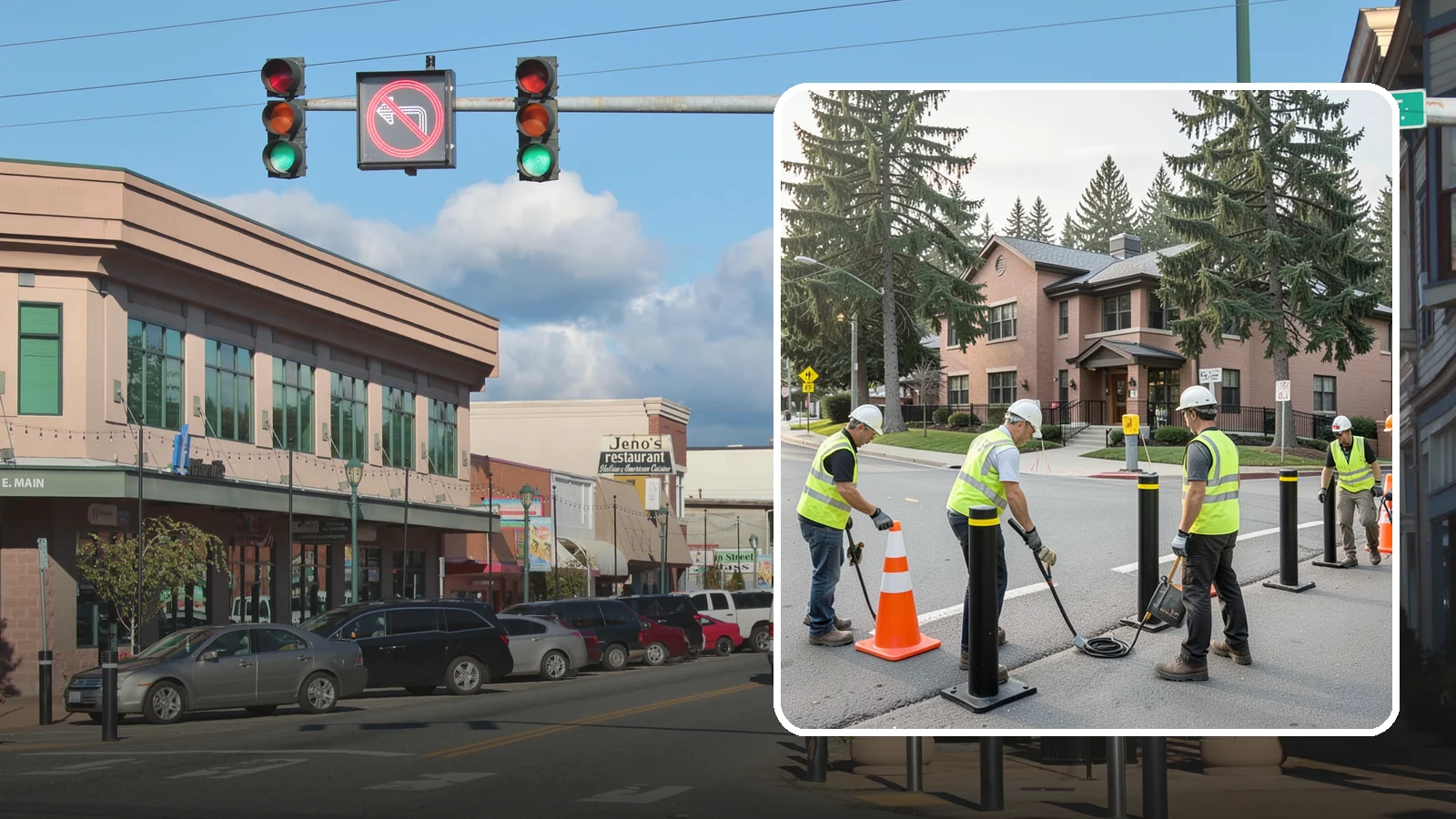 Bollard & Barrier Installation in Monroe, Snohomish County, WA - Bollard and security barrier installation that protects public buildings, entrances, and gathering spaces.