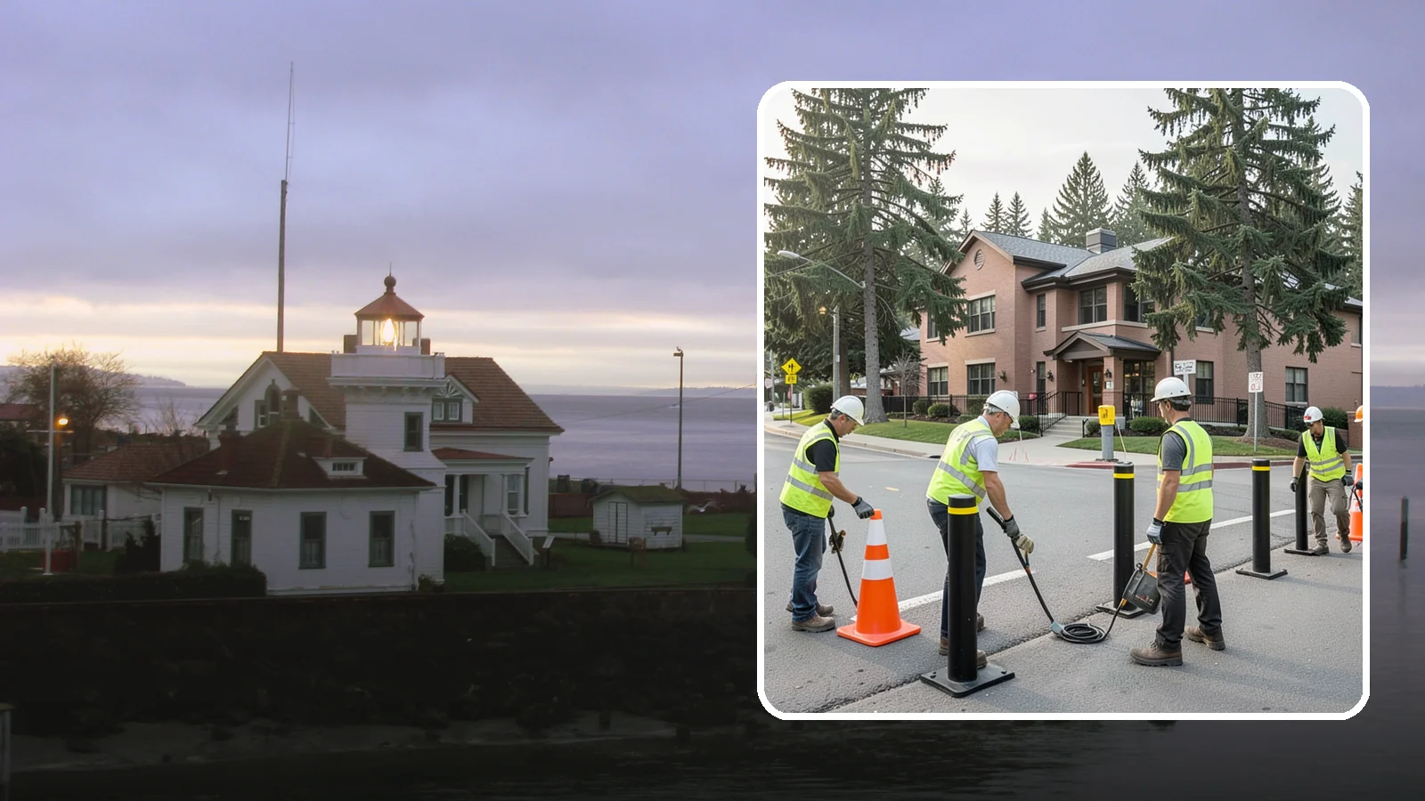 Bollard & Barrier Installation in Mukilteo, Snohomish County, WA - Bollard and security barrier installation that protects public buildings, entrances, and gathering spaces.