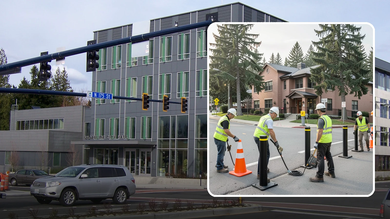 Bollard & Barrier Installation in Shoreline, King County, WA - Bollard and security barrier installation that protects public buildings, entrances, and gathering spaces.