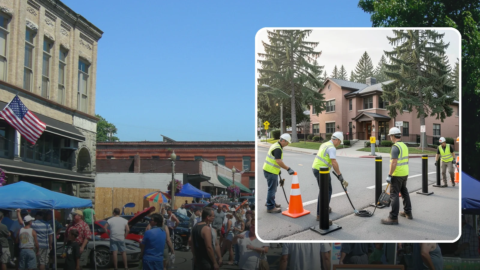 Bollard & Barrier Installation in Snohomish, Snohomish County, WA - Bollard and security barrier installation that protects public buildings, entrances, and gathering spaces.