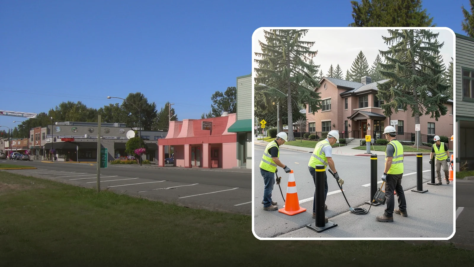 Bollard & Barrier Installation in Snoqualmie, King County, WA - Bollard and security barrier installation that protects public buildings, entrances, and gathering spaces.