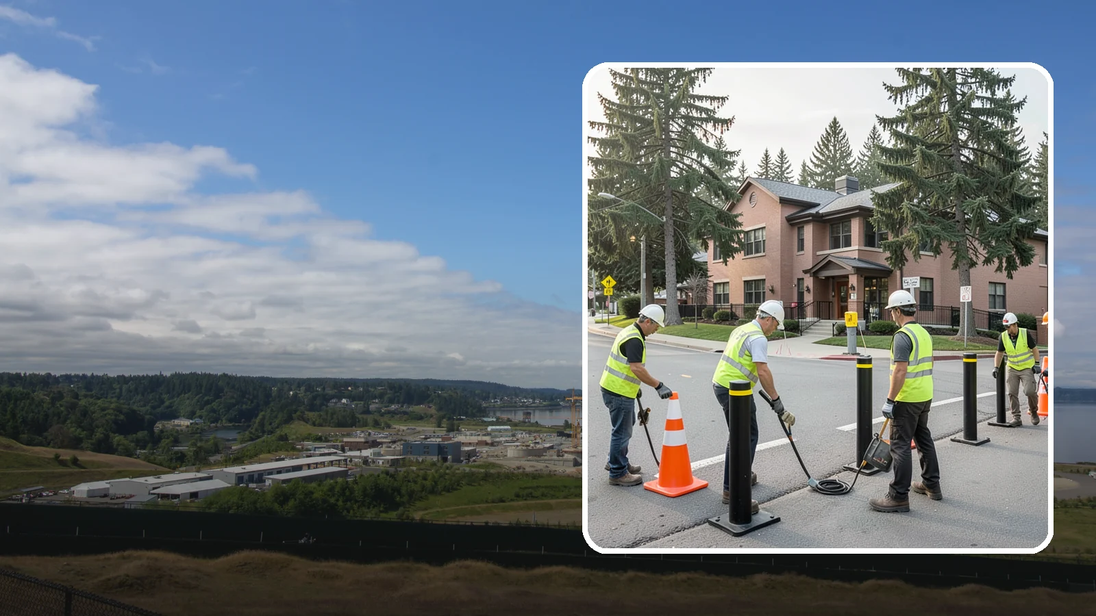 Bollard & Barrier Installation in University Place, Pierce County, WA - Bollard and security barrier installation that protects public buildings, entrances, and gathering spaces.