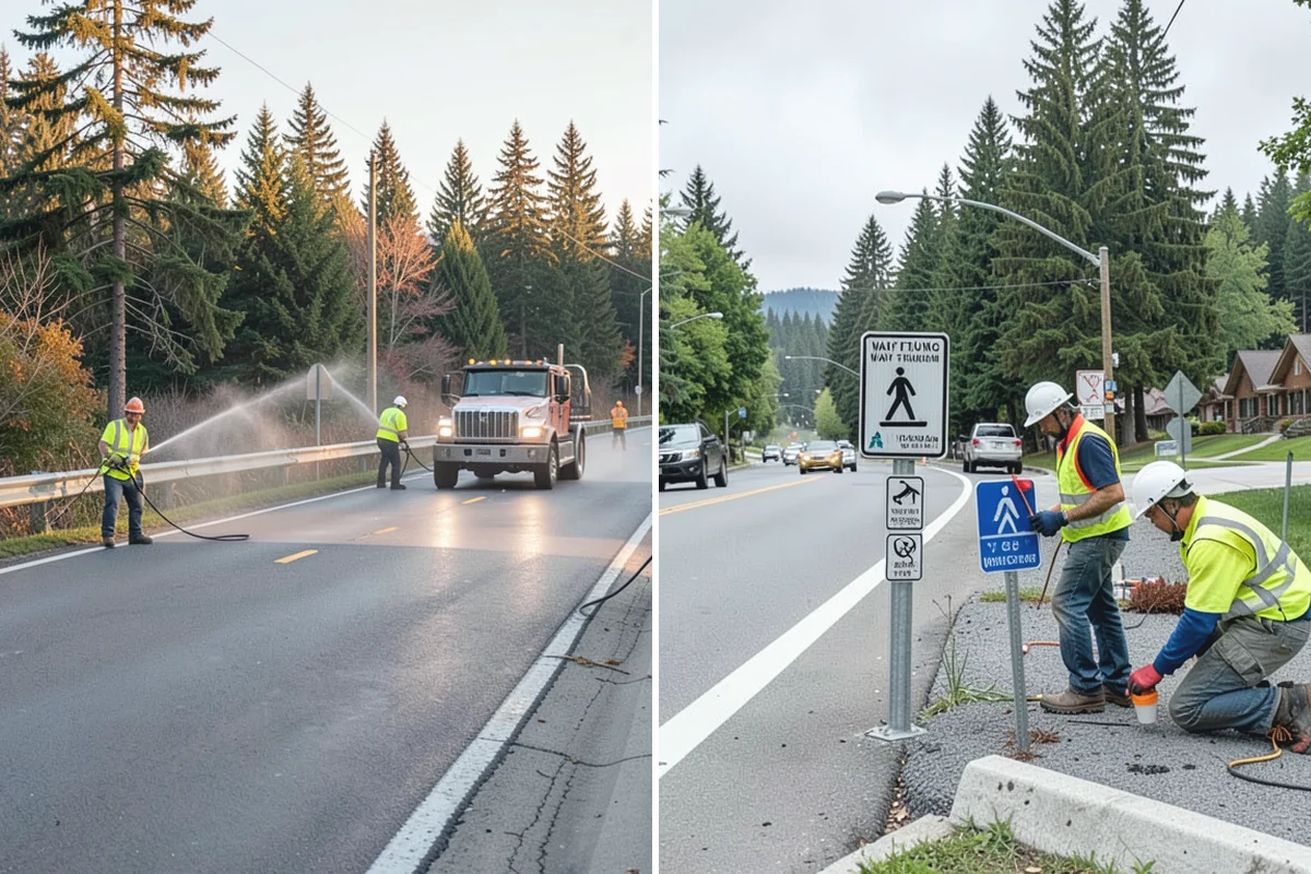 Bollard & Barrier Installation in Wilkeson, Pierce County, WA - Confirm the protection concept and spacing