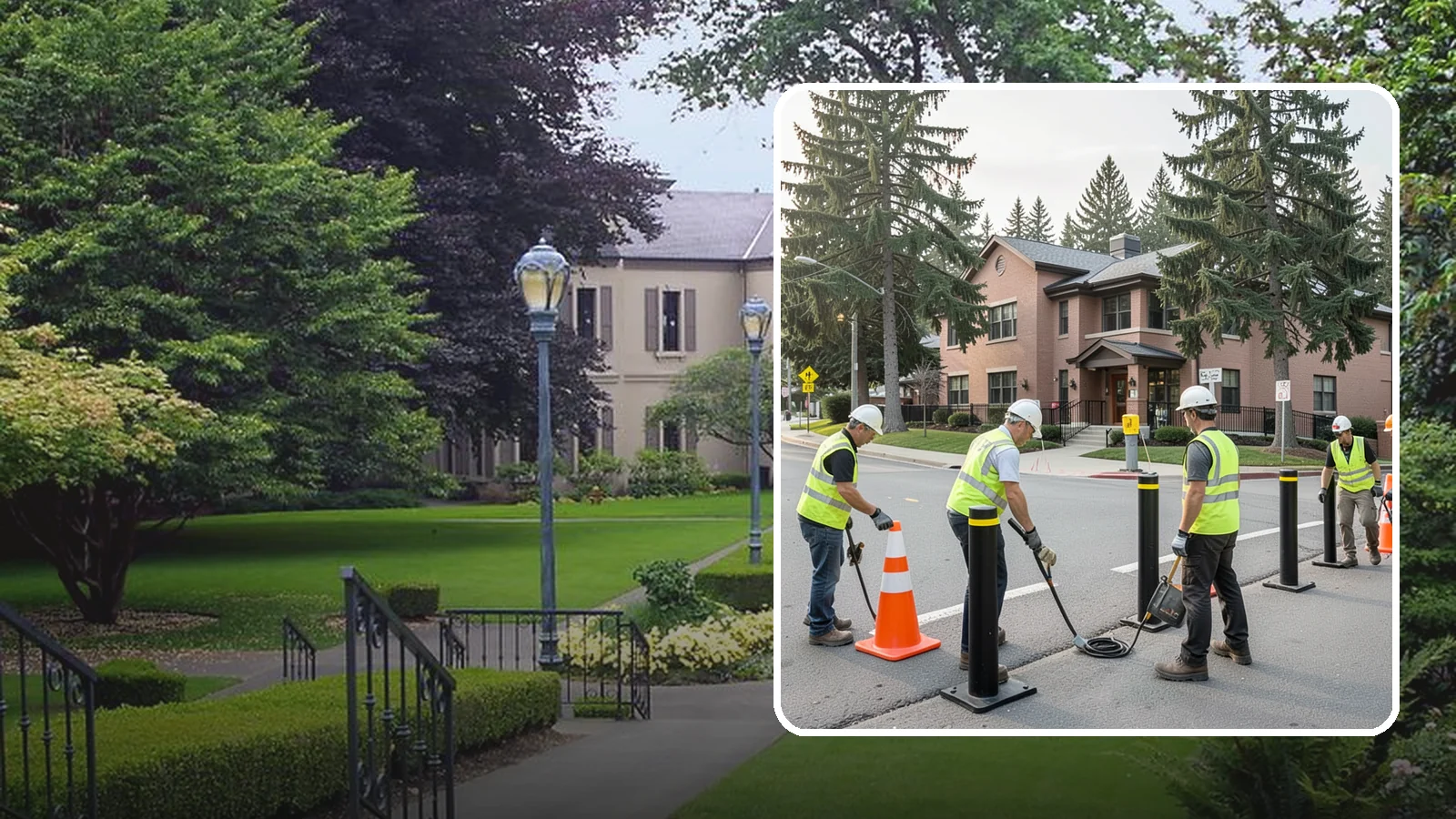 Bollard & Barrier Installation in Woodinville, King County, WA - Bollard and security barrier installation that protects public buildings, entrances, and gathering spaces.