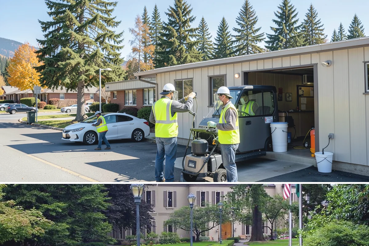 Bollard & Barrier Installation in Woodinville, King County, WA - Bollard installation runs year-round, with foundation excavation easiest in the drier months.