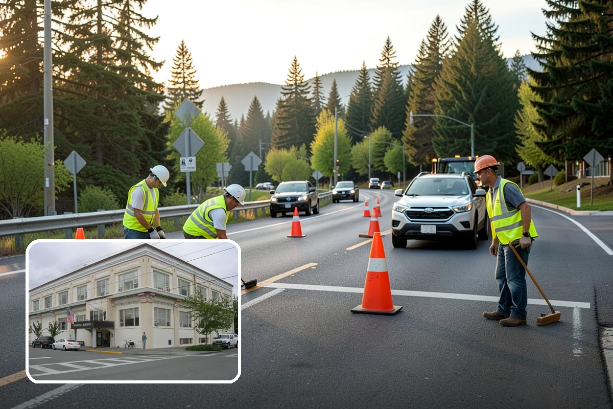 Bollard Installation in Anacortes, Skagit County, WA - Controls vehicle access and protects pedestrian areas
