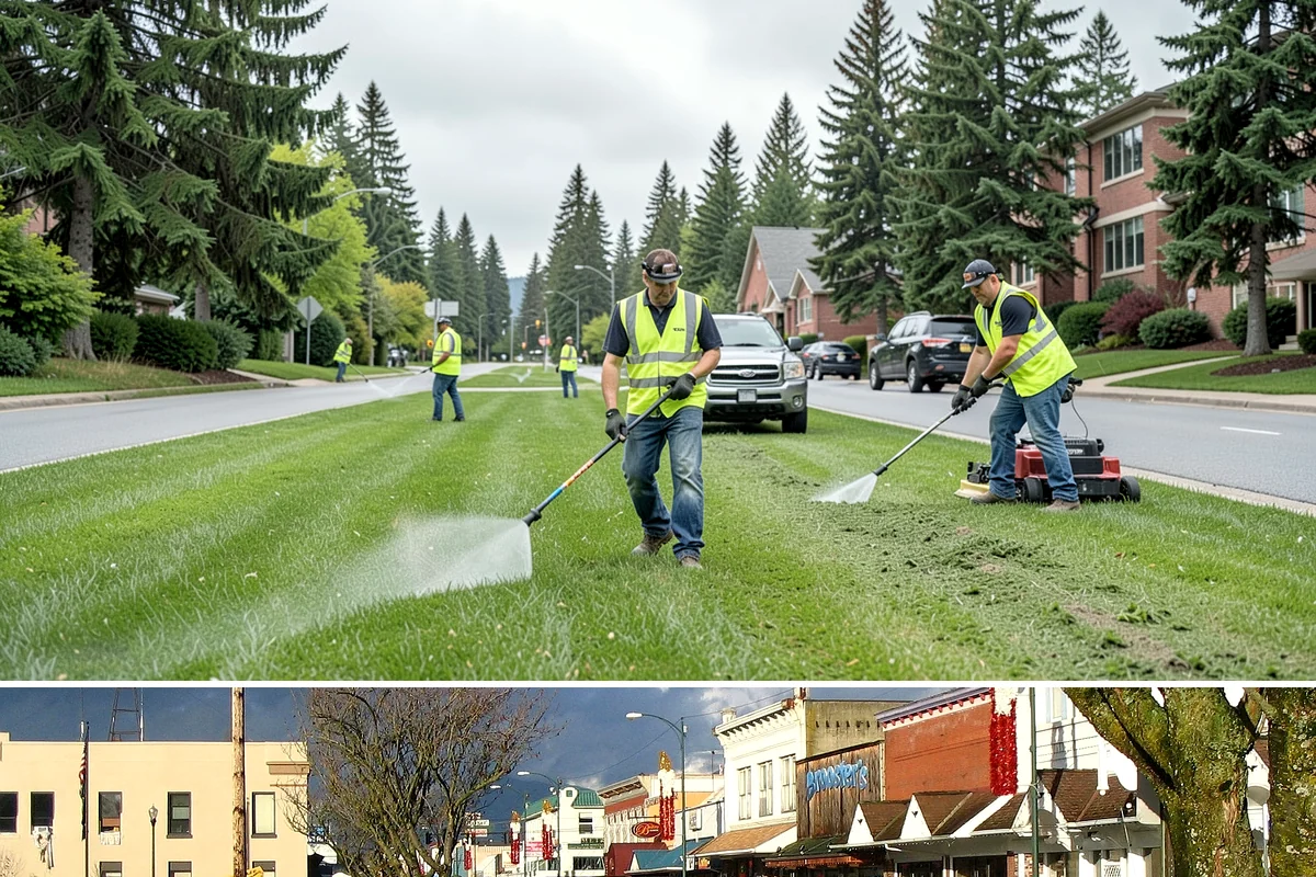 Bollard Installation in Arlington, Snohomish County, WA - Bollard installation proceeds year-round, with drier conditions preferred for foundation excavation and concrete curing.