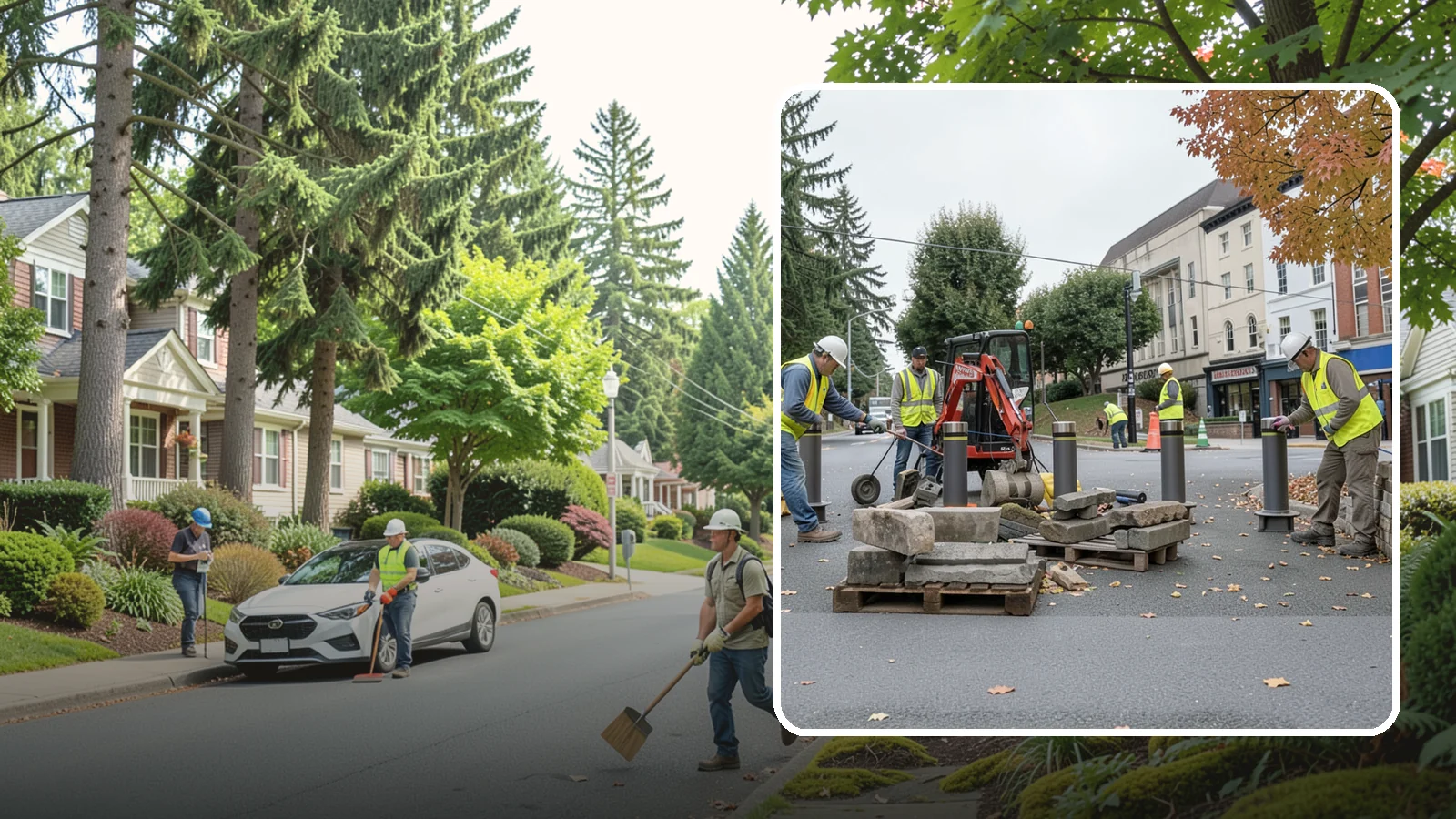 Bollard Installation in Beaux Arts Village, King County, WA - Install fixed, removable, and security bollards to control vehicle access and protect public spaces.