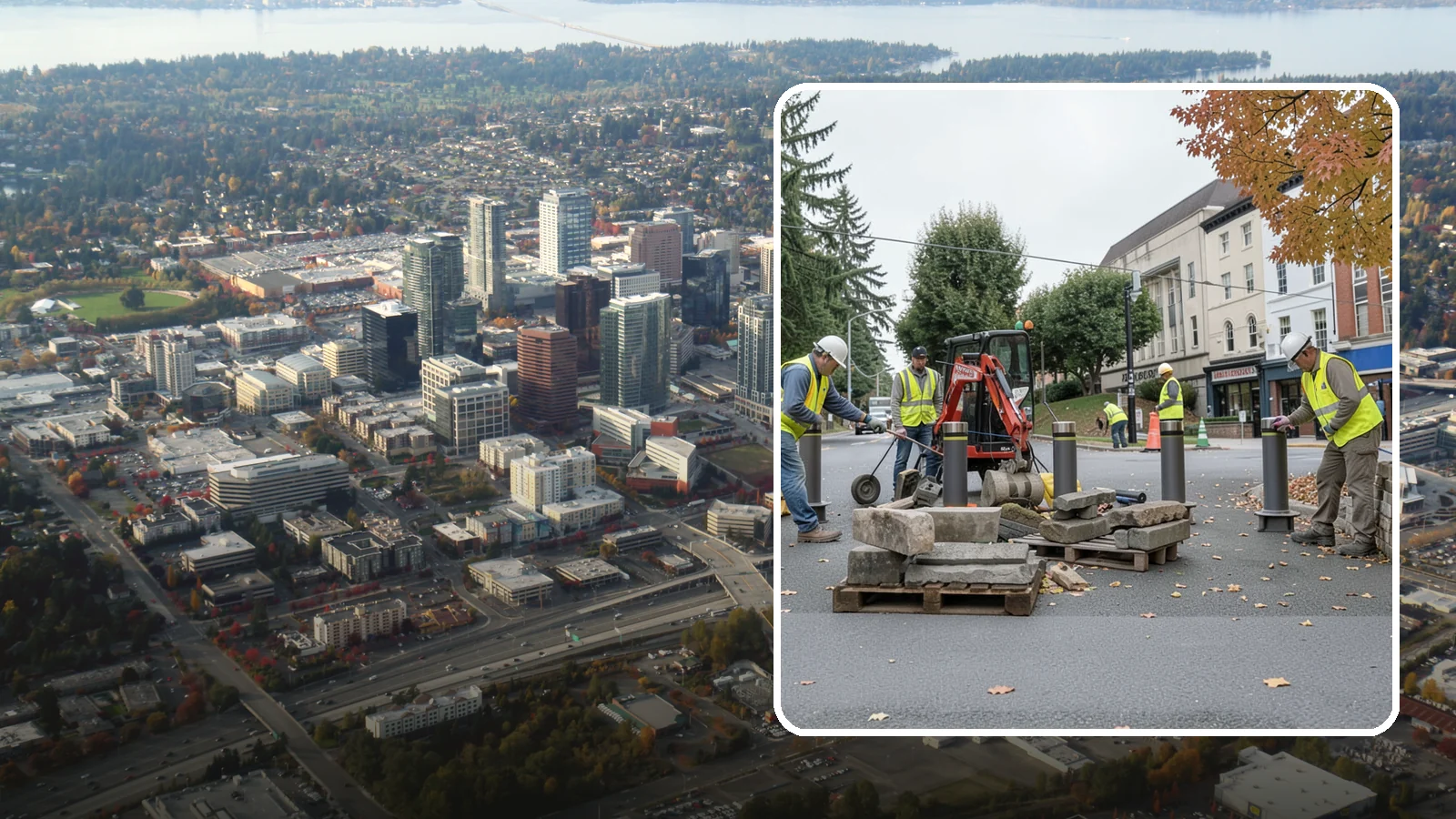 Bollard Installation in Bellevue, King County, WA - Install fixed, removable, and security bollards to control vehicle access and protect public spaces.