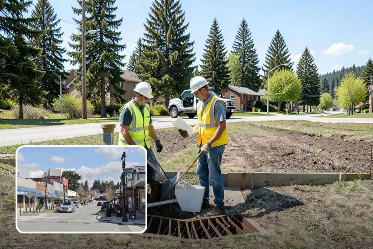 Bollard Installation in Bothell, King County, WA - Controls vehicle access and protects pedestrian areas