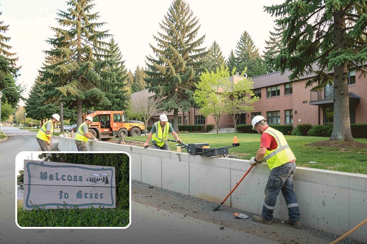 Bollard Installation in Brier, Snohomish County, WA - Controls vehicle access and protects pedestrian areas