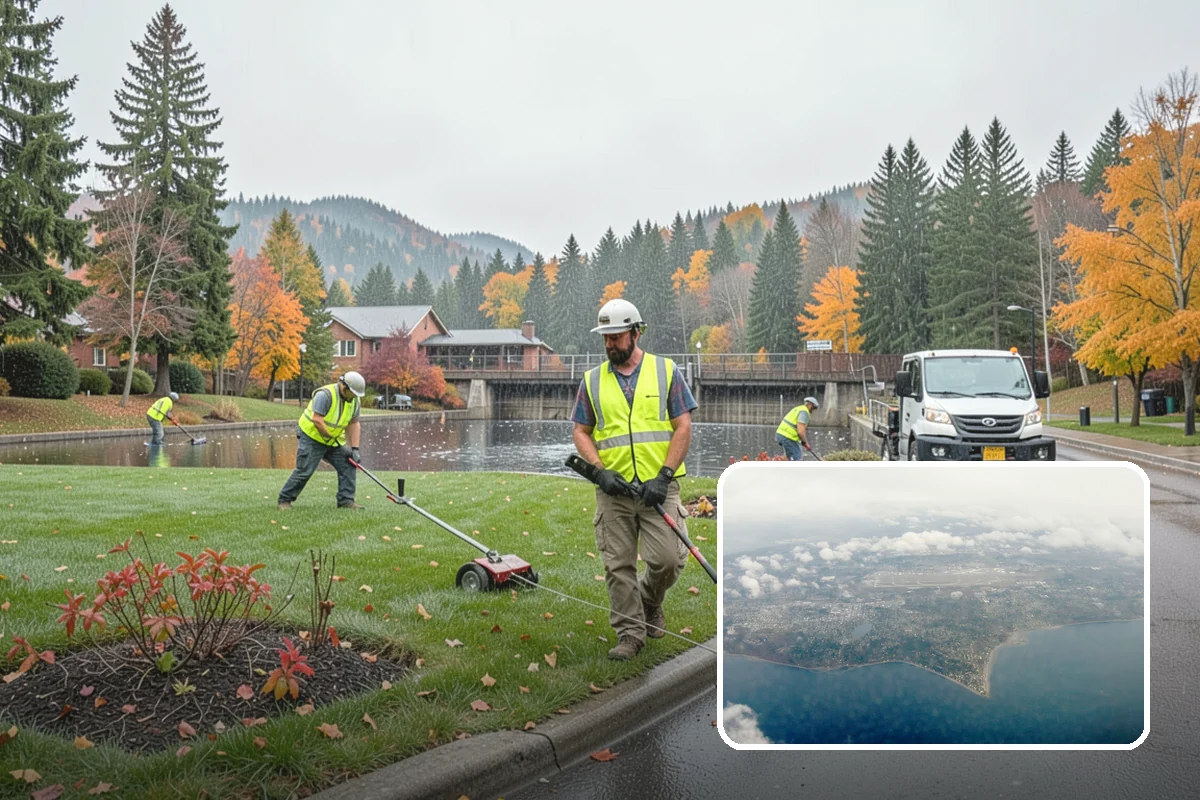 Bollard Installation in Burien, King County, WA - Controls vehicle access and protects pedestrian areas