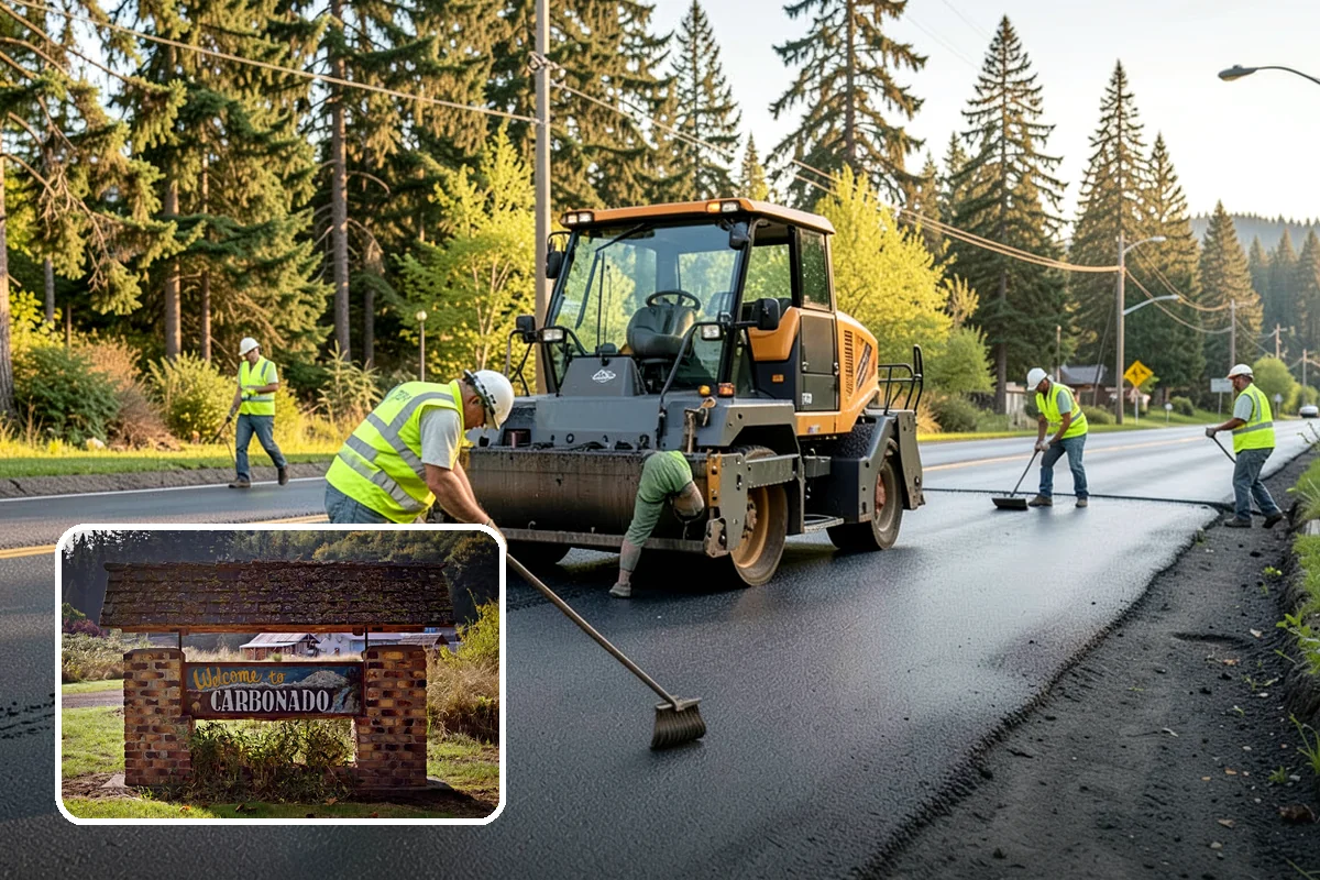 Bollard Installation in Carbonado, Pierce County, WA - Controls vehicle access and protects pedestrian areas