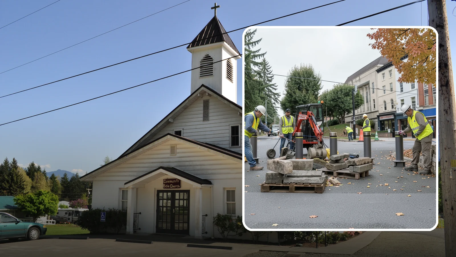 Bollard Installation in Concrete, Skagit County, WA - Install fixed, removable, and security bollards to control vehicle access and protect public spaces.