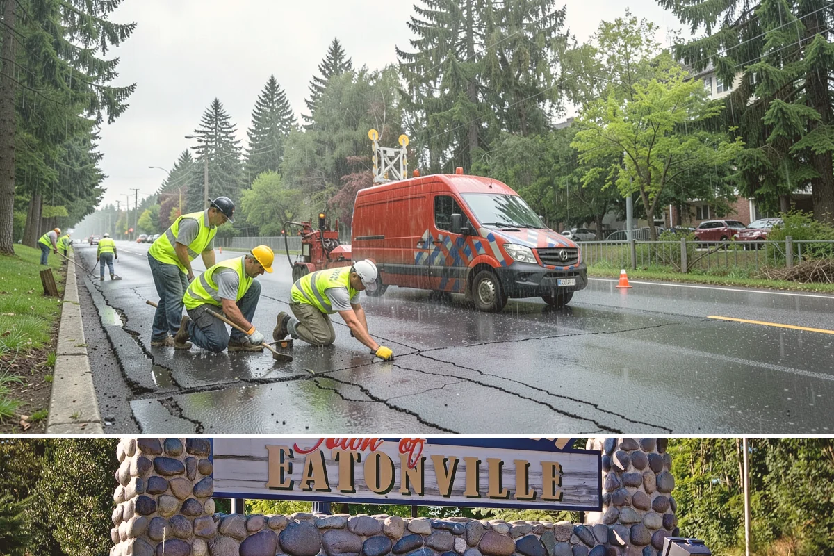 Bollard Installation in Eatonville, Pierce County, WA - Bollard installation proceeds year-round, with drier conditions preferred for foundation excavation and concrete curing.