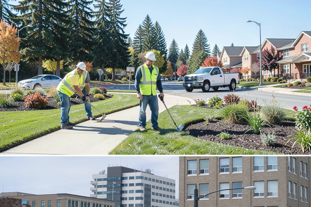 Bollard Installation in Everett, Snohomish County, WA - Bollard installation proceeds year-round, with drier conditions preferred for foundation excavation and concrete curing.