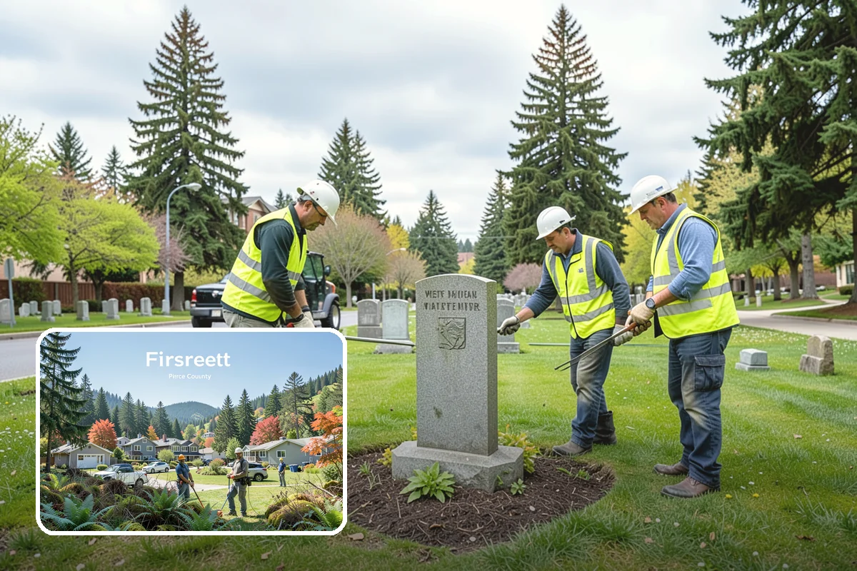 Bollard Installation in Fircrest, Pierce County, WA - Controls vehicle access and protects pedestrian areas