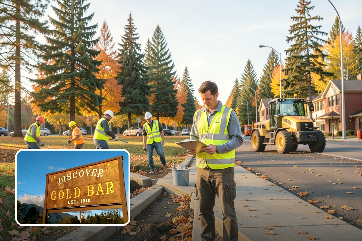 Bollard Installation in Gold Bar, Snohomish County, WA - Controls vehicle access and protects pedestrian areas