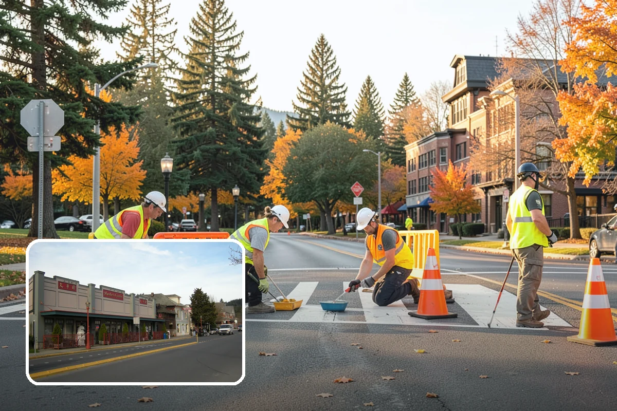 Bollard Installation in Issaquah, King County, WA - Controls vehicle access and protects pedestrian areas