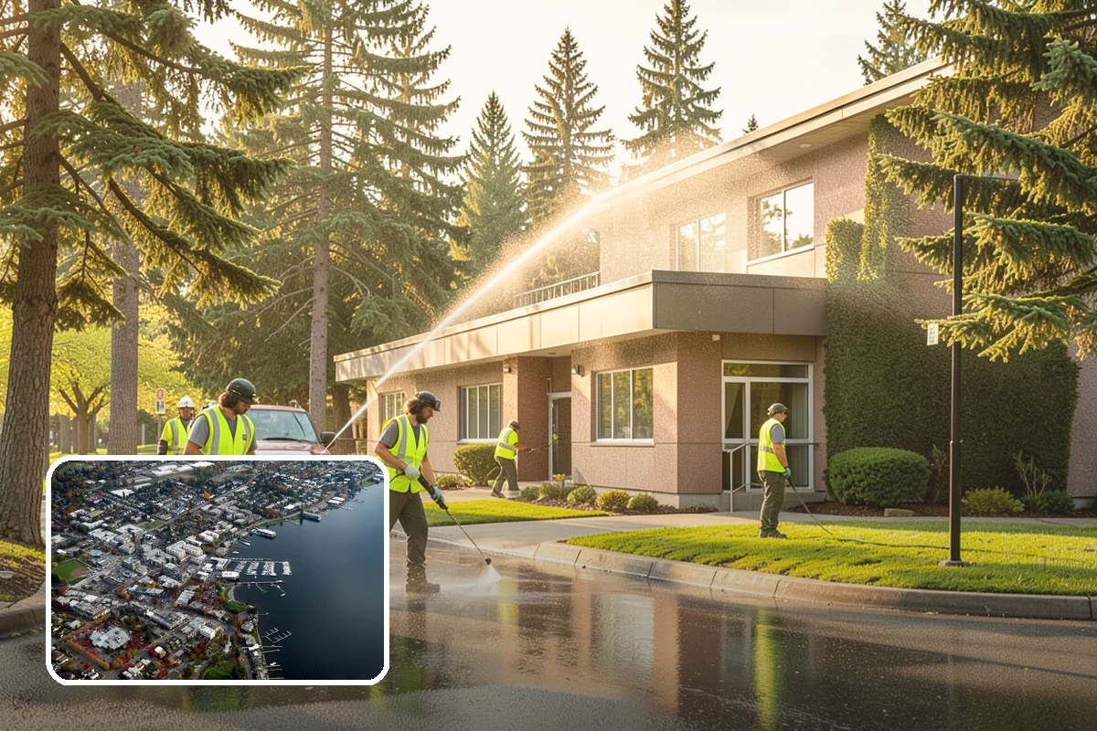 Bollard Installation in Kirkland, King County, WA - Controls vehicle access and protects pedestrian areas