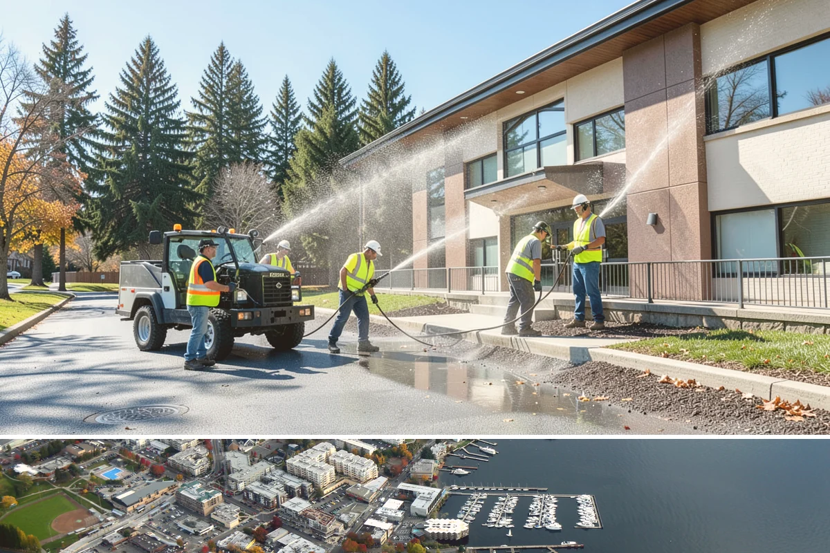 Bollard Installation in Kirkland, King County, WA - Bollard installation proceeds year-round, with drier conditions preferred for foundation excavation and concrete curing.
