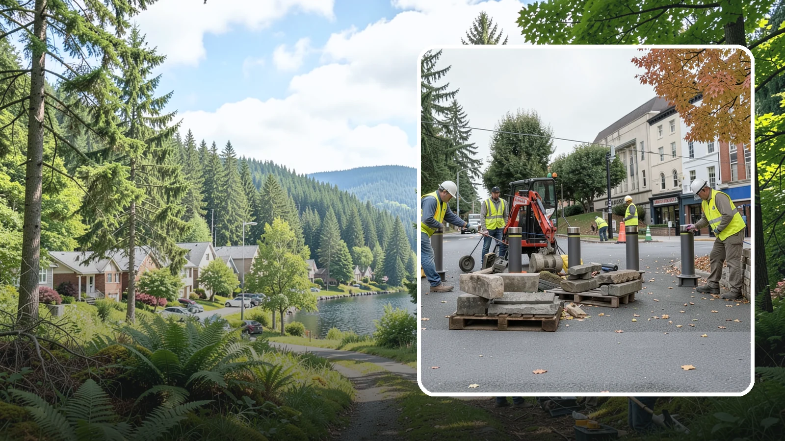 Bollard Installation in Lake Forest Park, King County, WA - Install fixed, removable, and security bollards to control vehicle access and protect public spaces.