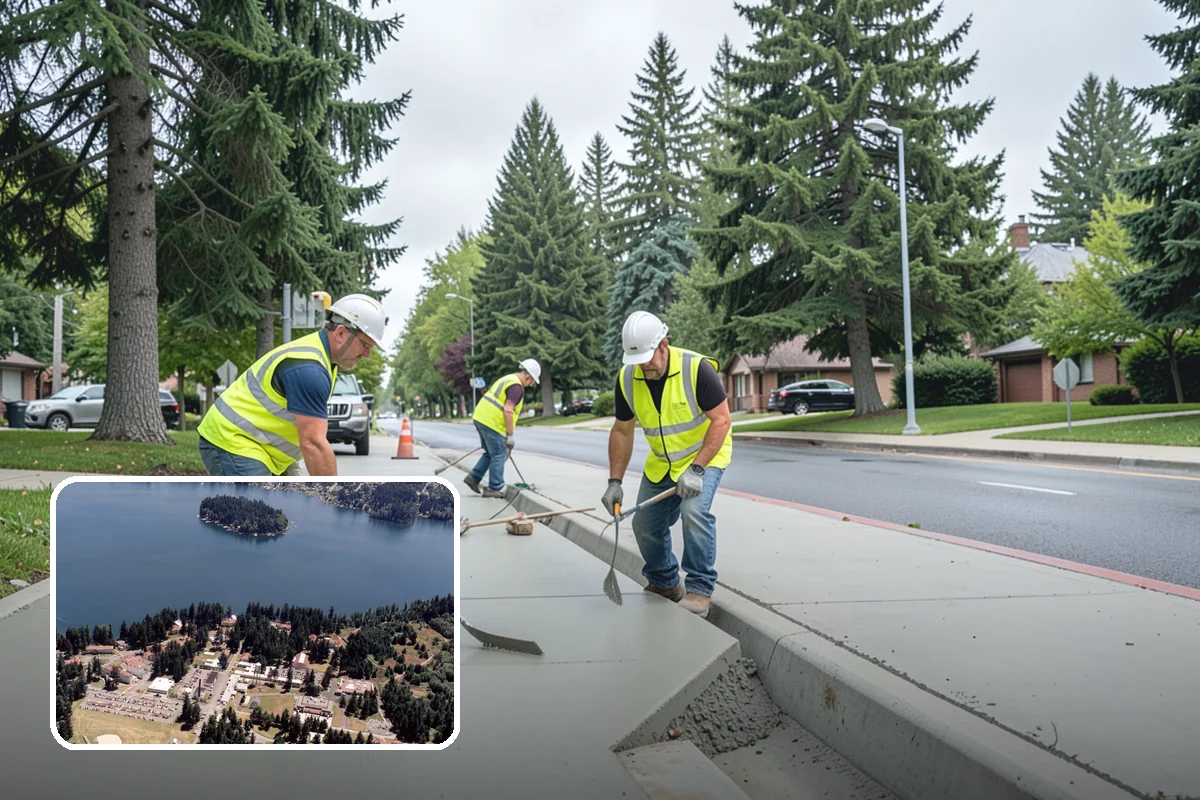 Bollard Installation in Lakewood, Pierce County, WA - Controls vehicle access and protects pedestrian areas