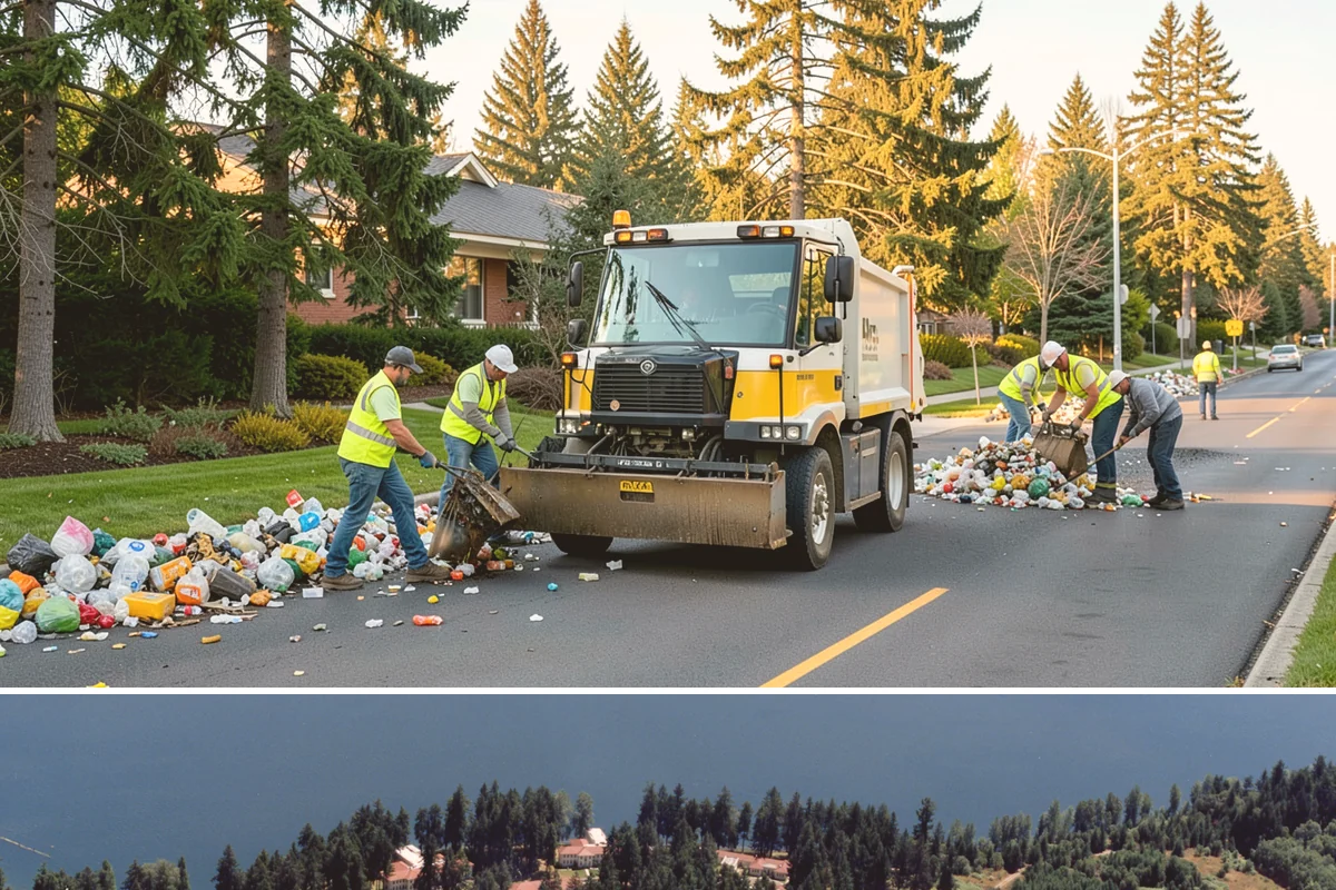 Bollard Installation in Lakewood, Pierce County, WA - Bollard installation proceeds year-round, with drier conditions preferred for foundation excavation and concrete curing.