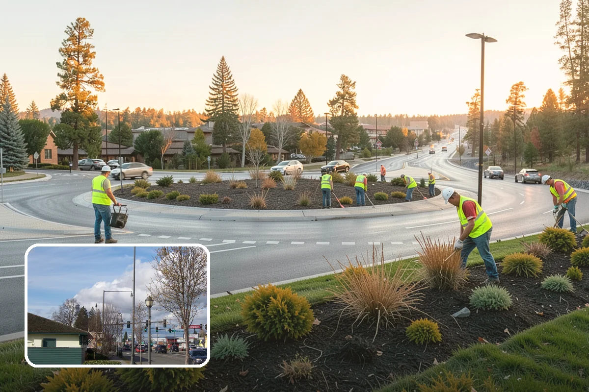 Bollard Installation in Marysville, Snohomish County, WA - Controls vehicle access and protects pedestrian areas
