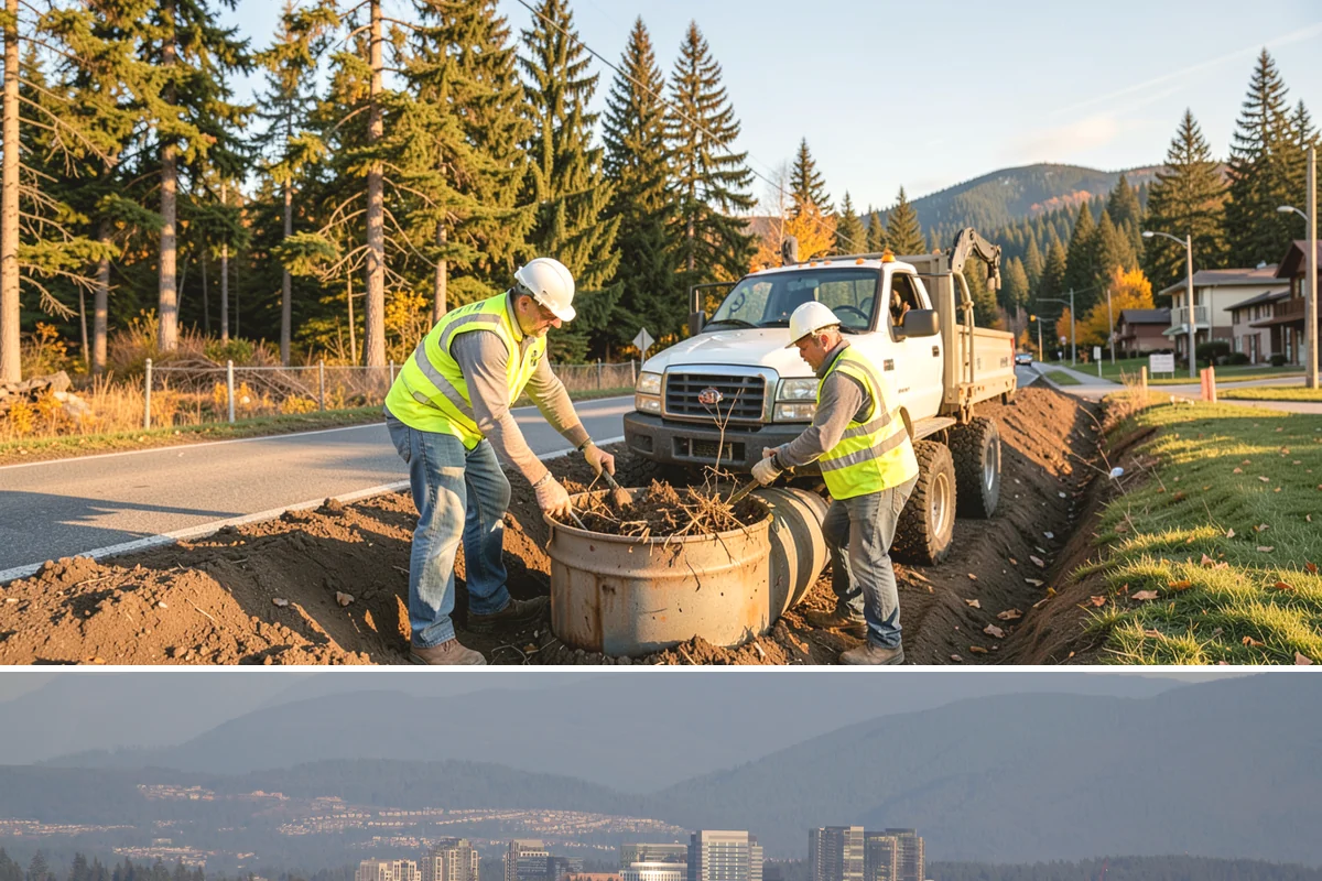Bollard Installation in Medina, King County, WA - Bollard installation proceeds year-round, with drier conditions preferred for foundation excavation and concrete curing.