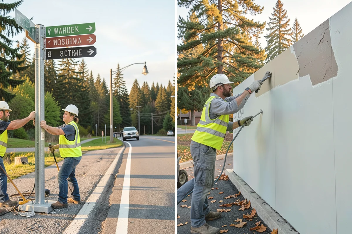 Bollard Installation in Mercer Island, King County, WA - Determine protection level, spacing, and access needs