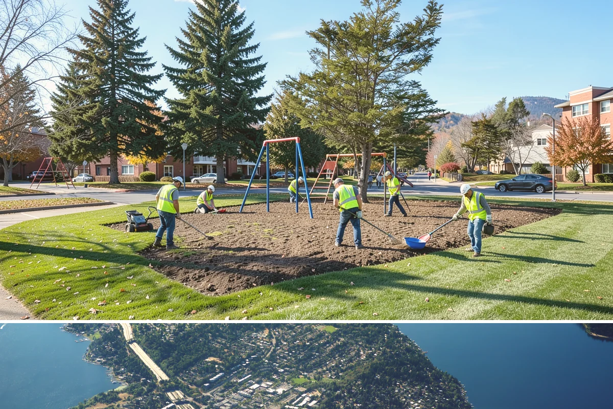 Bollard Installation in Mercer Island, King County, WA - Bollard installation proceeds year-round, with drier conditions preferred for foundation excavation and concrete curing.