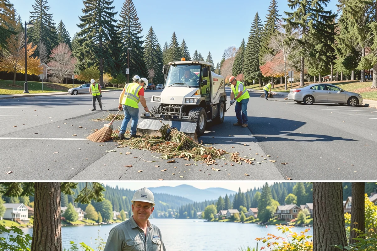 Bollard Installation in Milton, King County, WA - Bollard installation proceeds year-round, with drier conditions preferred for foundation excavation and concrete curing.
